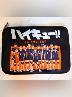 Haikyu To The Top Laptop Case From Hot Topic Orange & Navy NWOT